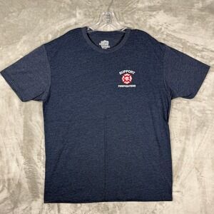 VTG American Arsenal Support Firefighters T-Shirt XL Navy Thin Red Line Tee